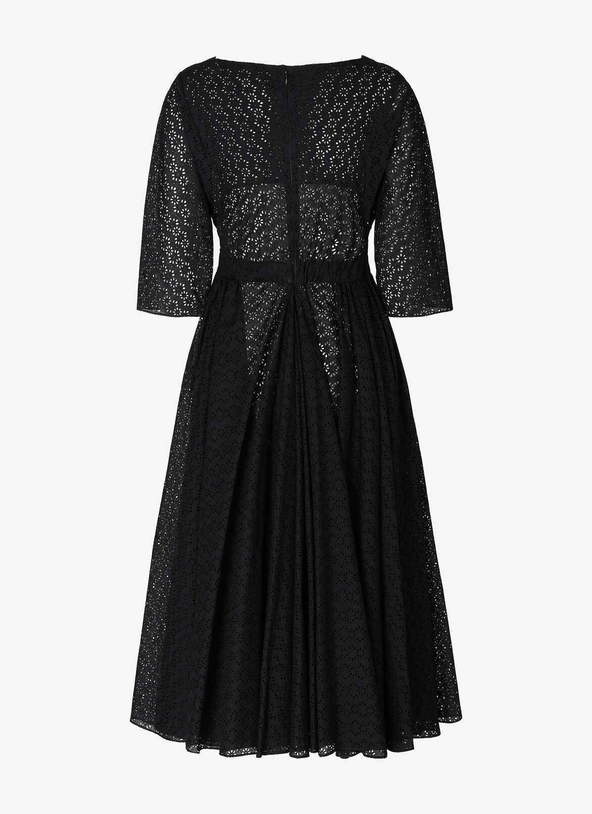 Long Embroidered Dress ALAÏA BLACK LONG EMBROIDERED DRESS